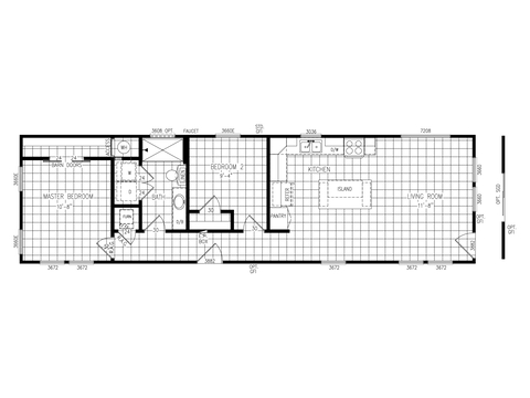 Ridge 16552N | 2 bedroom, 1 bathroom, 852 sqft home. Built by Cavco - Lake Arlington in Fort Worth, TX.