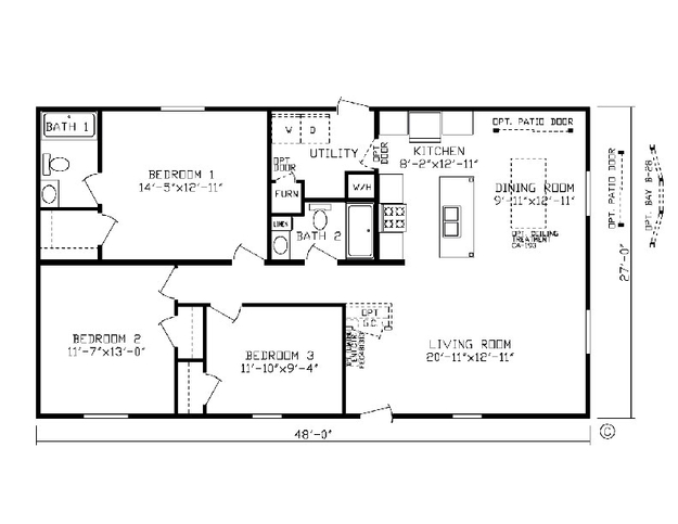 The Quincy 24005 Manufactured Home from Fairmont Homes, a Cavco Company