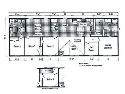 Beacon Prestige 28764A | 4 bedroom, 2 bathroom, 2027 sqft home. Built by Cavco - Shippenville in Shippenville, PA.