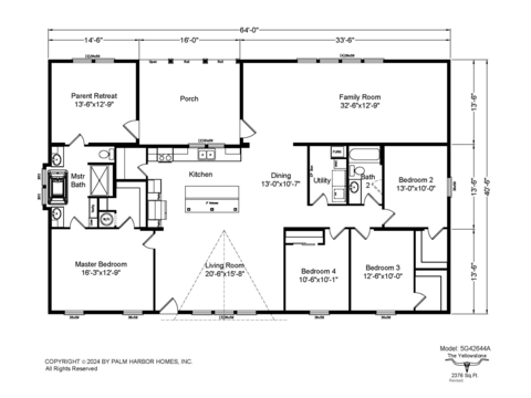 Yellowstone | 4 bedroom, 2 bathroom, 2375 sqft home | Built by Cavco - Millersburg in Millersburg, OR.