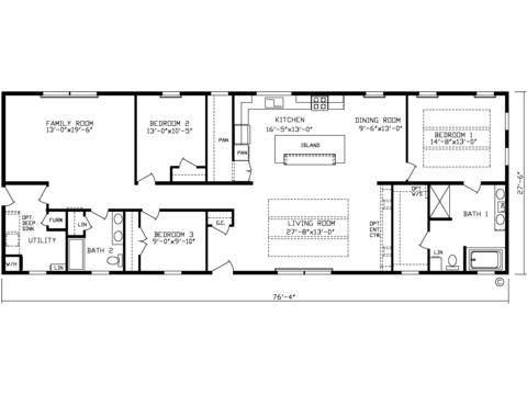 The Mystic Creek XL 28763A | 3 bedroom, 2 bathroom, 2099 sqft home | Built by Cavco - Montevideo in Montevideo, MN.