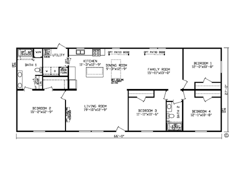 The Ludwig II | 4 bedroom, 2 bathroom, 1800 sqft home. Built by Cavco - Nappanee in Nappanee, IN