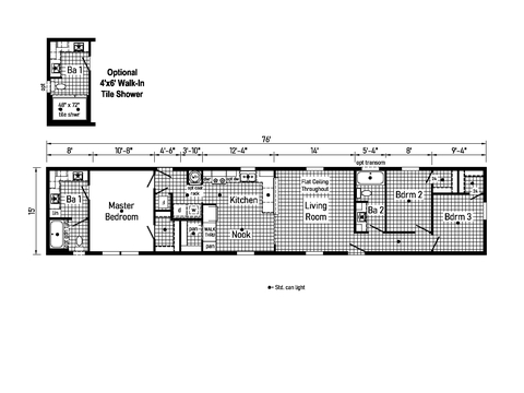 Rhea 16763E | 3 bedroom, 2 bathroom, 1140 sqft home. Built by Cavco - Clarion in Shippenville, PA.