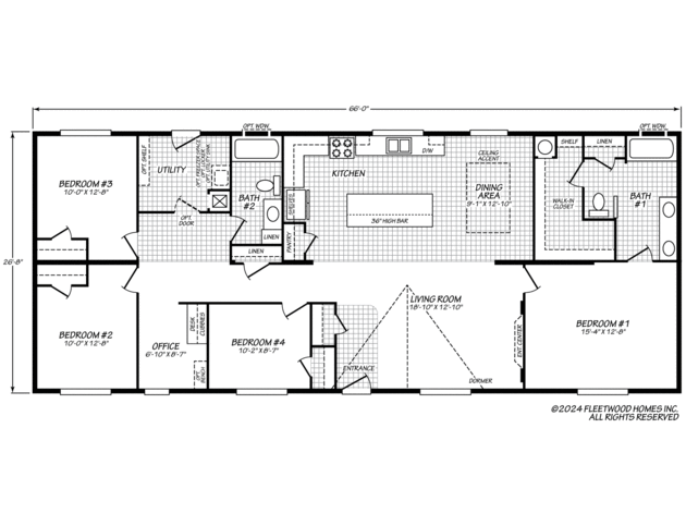 Waverly Crest Prestige 28664E Manufactured Home from Fleetwood Homes ...