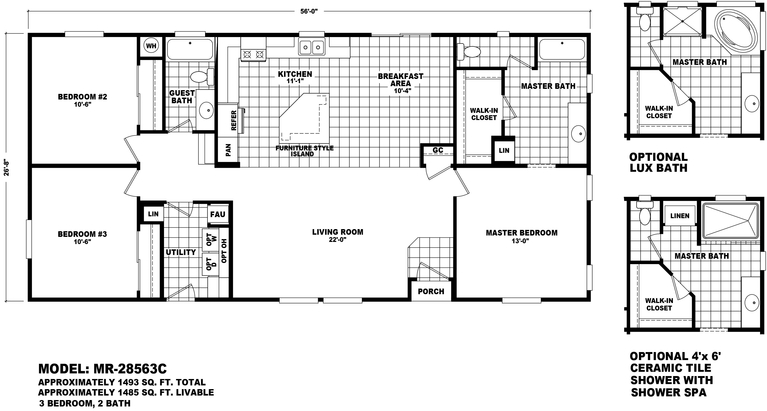 Mountain Ridge 28563C Manufactured Home from Durango Homes, a Cavco Company