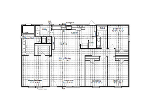 Heartland 30524H | 4 bedroom, 2 bathroom, 1560 sqft home | Built by Cavco - Fort Worth in Fort Worth, TX.
