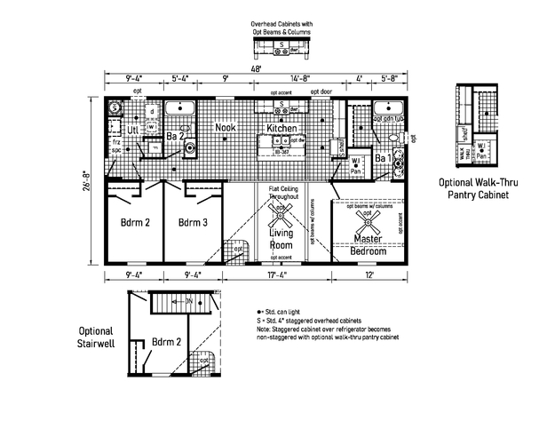 Beacon Prestige 28483C | 3 bedroom, 2 bathroom, 1280 sqft home. Built by Cavco - Shippenville in Shippenville, PA.