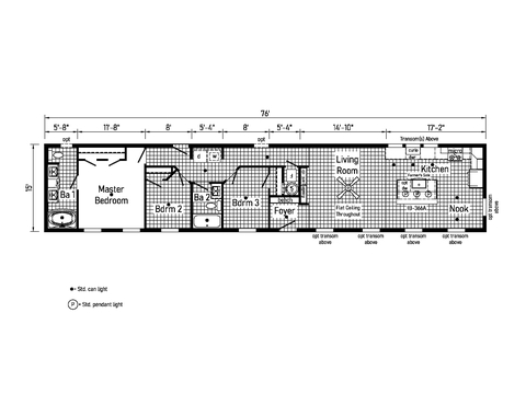 Eastland Concepts 16763C | 3 bedroom, 2 bathroom, 1140 sqft home. Built by Cavco - Shippenville in Shippenville, PA.