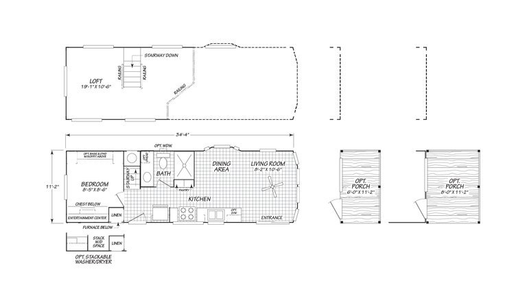Rise 12351E | 1 bedroom, 1 bathroom, 399 sqft park model. Built by Cavco - Nampa in Nampa, ID.
