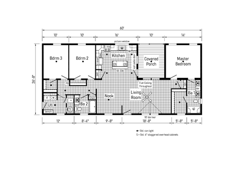 Blazer Select 28603C | 3 bedroom, 2 bathroom, 1471 sqft home. Built by Cavco - Clarion in Shippenville, PA.