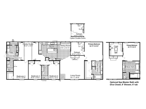 Pecan Valley 30764P | 4 bedroom, 3 bathroom, 2280 sqft home | Built by Cavco - Fort Worth in Fort Worth, TX.