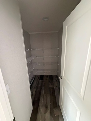 Walk in pantry in kitchen