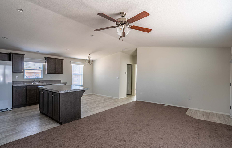 Canyon Lake 24483E | 3 bedroom, 2 bathroom, 1120 sqft home | Built by Cavco - Riverside in Riverside, CA.
