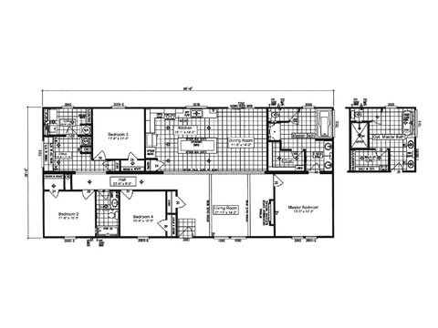 Tony 32664A | 4 bedroom, 2 bathroom, 1958 sqft home | Built by Cavco - Moultrie in Moultrie, GA.