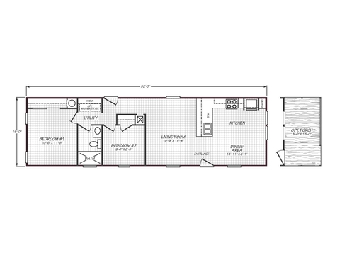 Solaris 16522A | 2 bedroom, 1 bathroom, 802 sqft home | Built by Cavco - Goodyear in Goodyear, AZ.