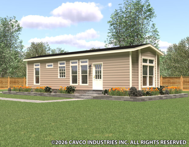 Falcon 13582E | 2 bedroom, 1.5 bathroom, 762 sqft home | Built by Cavco - Ocala in Ocala, FL.