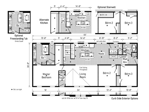 Deercreek Allure 28643A | 3 bedroom, 2 bathroom, 1707 sqft home. Built by Cavco - Shippenville in Shippenville, PA.