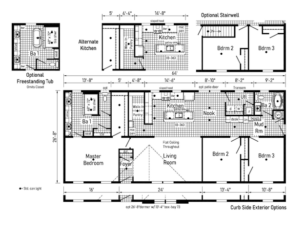 Deercreek Allure 28643A | 3 bedroom, 2 bathroom, 1707 sqft home. Built by Cavco - Shippenville in Shippenville, PA.