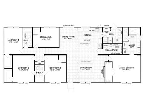 El Rancho | 5 bedroom, 3 bathroom, 2356 sqft home | Built by Cavco - Austin in Austin, TX.