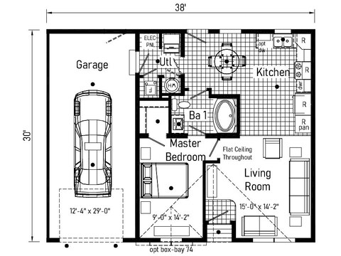 Multi Family Pod 32381D | 1 bedroom, 1 bathroom, 1140 sqft home | Built by Cavco - Goshen in Goshen, IN.
