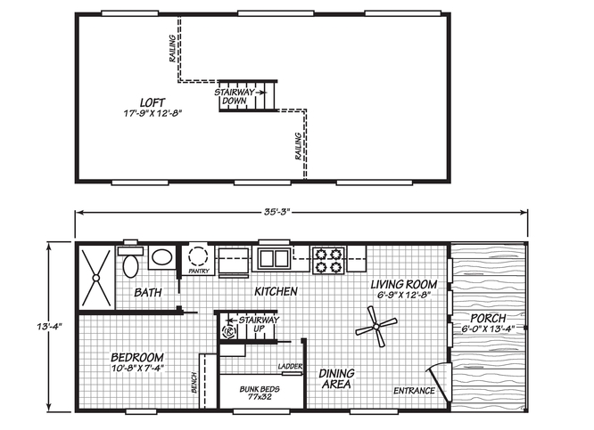 Eagle 13291P | 2 bedroom, 1 bathroom, 395 sqft home | Built by Cavco - Ocala in Ocala, FL.