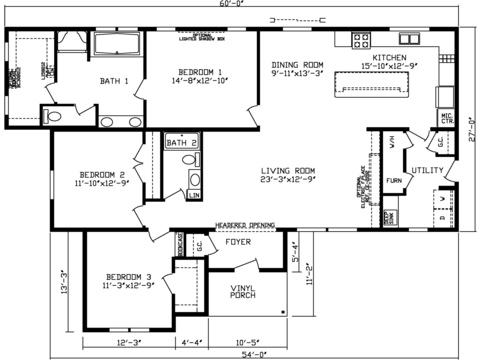 The Pinehurst | 3 bedroom, 2 bathroom, 1805 sqft home. Built by Cavco - Nappanee in Nappanee, IN.