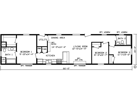 Blue Sky 16663A | 3 bedroom, 2 bathroom, 1011 sqft home | Built by Cavco - Montevideo in Montevideo, MN.