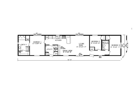 The Darlington LE 16763OM | 3 bedroom, 2 bathroom, 1165 sqft home | Built by Cavco - Montevideo in Montevideo, MN.