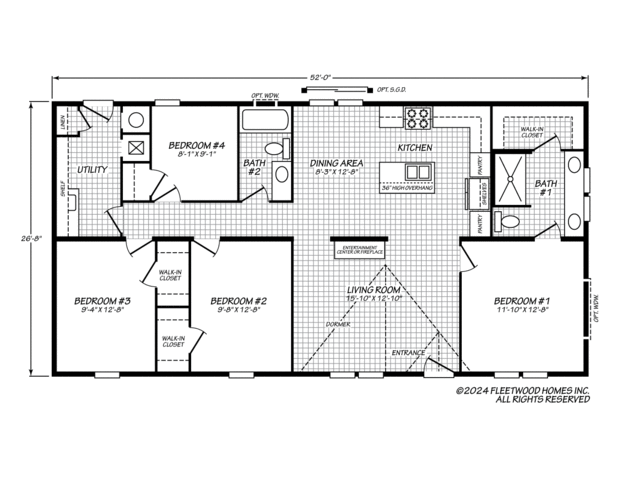 Hemos 28524B | 4 bedroom, 2 bathroom, 1430 sqft home | Built by Cavco - Lafayette in Lafayette, TN.