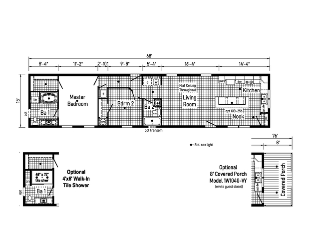 Westlake Single 16682A | 2 bedroom, 2 bathroom, 1020 sqft home | Built by Cavco - Dorchester in Dorchester, WI.