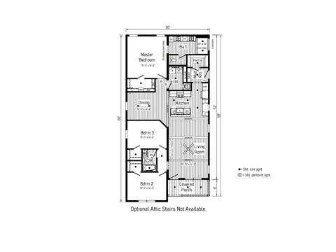 Willowcreek 32593A | 3 bedroom, 2 bathroom, 1680 sqft home | Built by Cavco - Crouse in Crouse, NC.