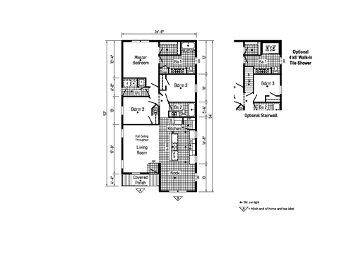 Eastland Concepts 28543A | 3 bedroom, 2 bathroom, 1363 sqft home. Built by Cavco - Shippenville in Shippenville, PA.