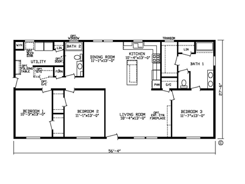 Vista 28563B | 3 bedroom, 2 bathroom, 1549 sqft home | Built by Cavco - Montevideo in Montevideo, MN.