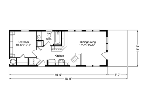 Paradise I | 1 bedroom, 1 bathroom, 586 sqft home | Built by Cavco - Millersburg in Millersburg, OR.
