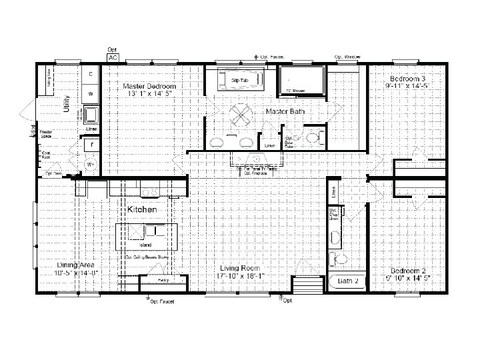 Palladium 30543D | 3 bedroom, 2 bathroom, 1610 sqft home | Built by Cavco - Fort Worth in Fort Worth, TX.
