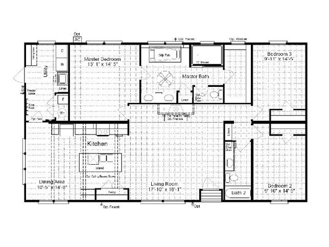 Palladium 30543D | 3 bedroom, 2 bathroom, 1610 sqft home | Built by Cavco - Fort Worth in Fort Worth, TX.