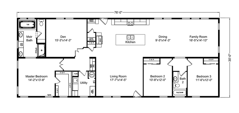 Davis Creek 30 | 4 bedroom, 2 bathroom, 2280 sqft home | Built by Cavco - Millersburg in Millersburg, OR.