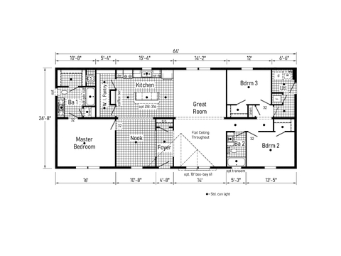 Edge 28643A | 3 bedroom, 2 bathroom, 1707 sqft home | Built by Cavco - Dorchester in Dorchester, WI.