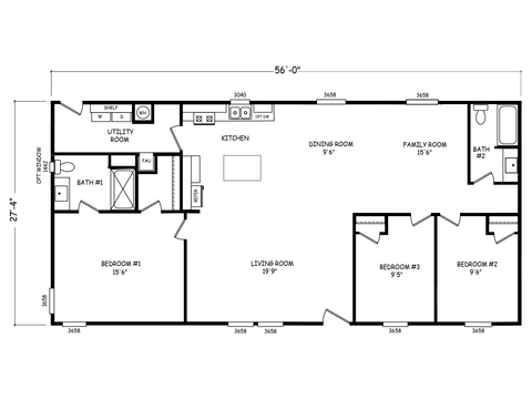 Velocity 28563A | 3 bedroom, 2 bathroom, 1494 sqft home | Built by Cavco - Goodyear in Goodyear, AZ.