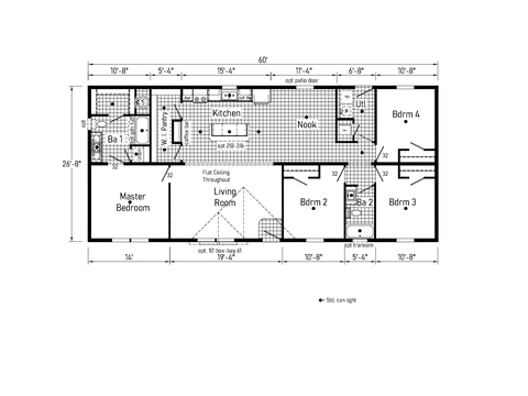 Edge 28604A | 4 bedroom, 2 bathroom, 1600 sqft home | Built by Cavco - Dorchester in Dorchester, WI.