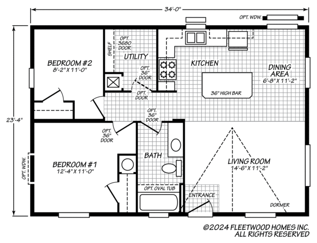 Evergreen 24342E Manufactured Home from Fleetwood Homes, a Cavco Company