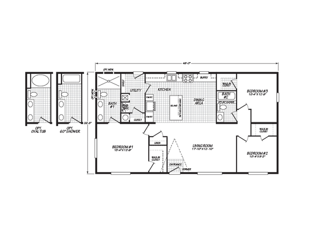 Eagle 28483C | 3 bedroom, 2 bathroom, 1279 sqft home | Built by Cavco - Woodburn in Woodburn, OR.