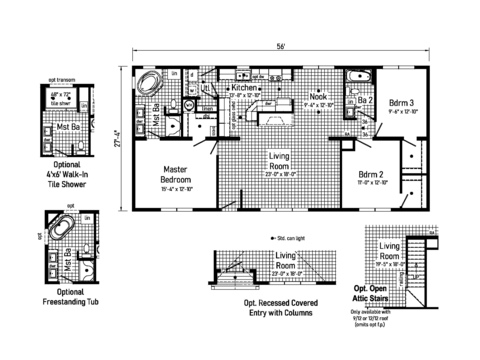 Havelock 28563A | 3 bedroom, 2 bathroom, 1531 sqft home | Built by Cavco - Crouse in Crouse, NC.