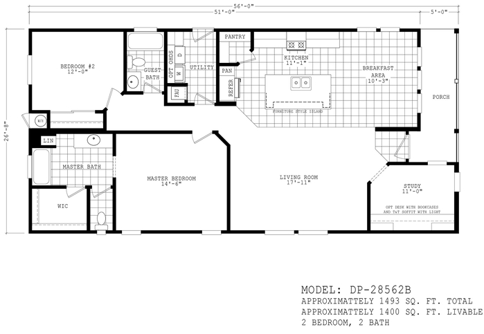 Durango Porch Homes 28562B Manufactured Home from Durango Homes, a ...