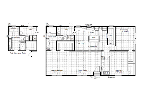 Homeland 30543H | 3 bedroom, 2 bathroom, 1620 sqft home. Built by Cavco - Fort Worth in Fort Worth, TX.