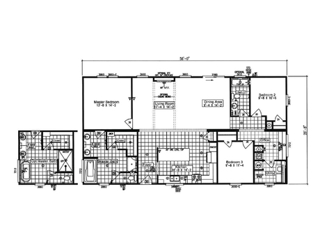 Shelton 32563F | 3 bedroom, 2 bathroom, 1662 sqft home | Built by Cavco - Moultrie in Moultrie, GA.