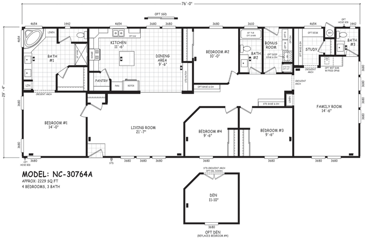 Pinnacle 30764A Manufactured Home from Cavco West, a Cavco Company