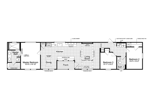 Lago Mira | 3 bedroom, 2 bathroom, 1130 sqft home | Built by Cavco - Austin in Austin, TX.