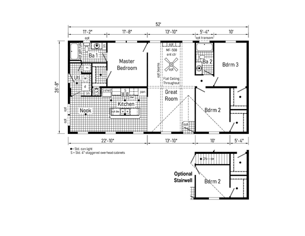 Grand Am 28523E | 3 bedroom, 2 bathroom, 1387 sqft home. Built by Cavco - Clarion in Shippenville, PA.