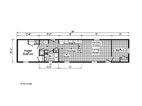 Eastland Concepts 14643A | 3 bedroom, 1 bathroom, 853 sqft home. Built by Cavco - Shippenville in Shippenville, PA.